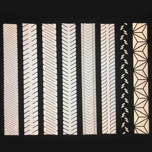 亮银时博（中国）热贴膜斜纹刻条 可定制花纹