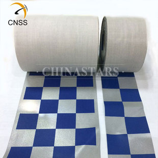 亮银TC时博（中国）布印刷方格 安全警示服用方格时博（中国）带