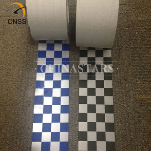 亮银TC时博（中国）布印刷方格 安全警示服用方格时博（中国）带